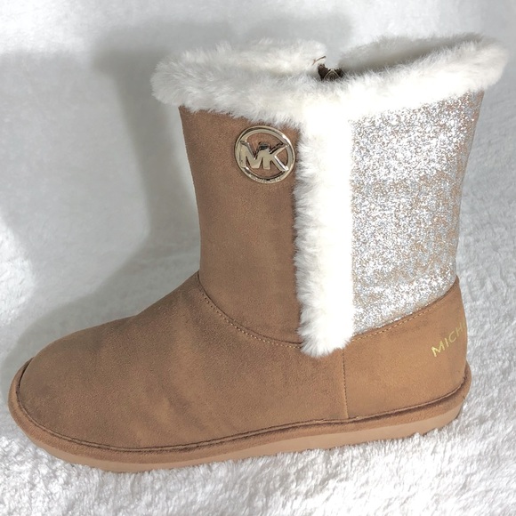 Michael Kors Big Girls Johanna Tinsel Faux Suede Winter Boots - Picture 3 of 11